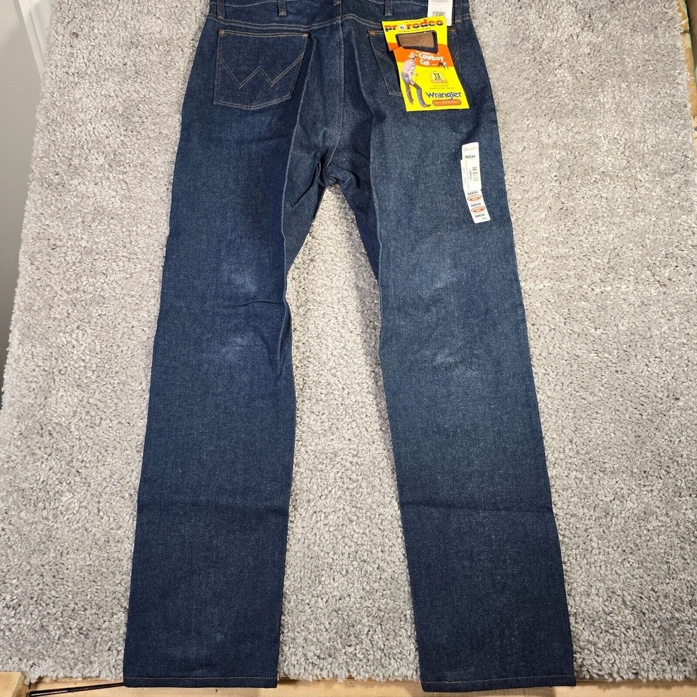 Wrangler Cowboy Cut Jeans Men 38x34 Indigo Heavyweight Denim Western 13MWZ‎
